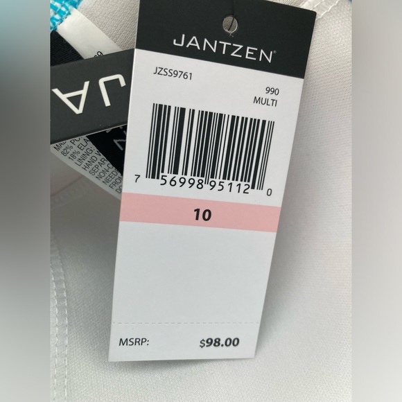 NWT ladies one piece tropical swimsuit by Jantzen - Picture 5 of 5